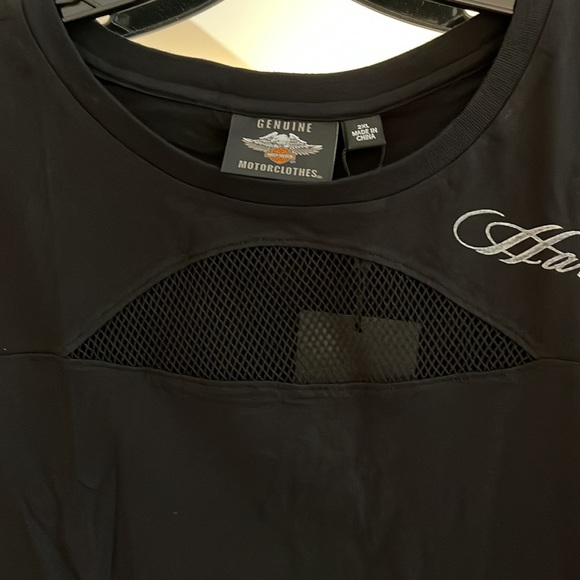 Harley-Davidson short sleeve mesh inset top - Picture 2 of 11